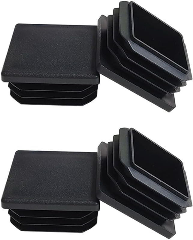 4 Pack 1.5 Inch Square Tube End Cap Plastic Plugs, 1.5"x1.5" Square Tubing Plug,