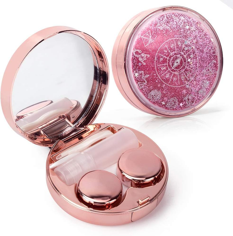 Contact Lens Case, Bling Constellations Contact Cases Travel Kit with Remover To