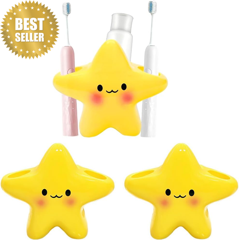 3 Pack Ceramic Toothbrush Holder Bathroom Organizer Set | 3 Pack Ceramic Toothbr