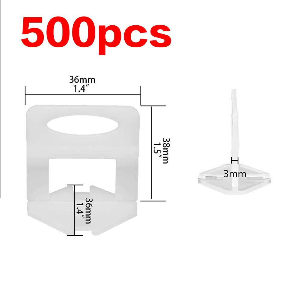 500PCS 1/8" 3mm Clips Tile Leveling System Kit Floor Wall Spacer Tiling Tool Set