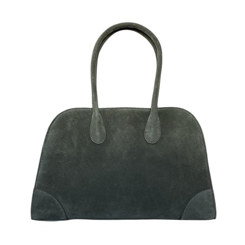 バッグ COS SMALL STUDIO BOWLING BAG GREEN SUEDE COS Small Studio Suede Bowling Bag | endource