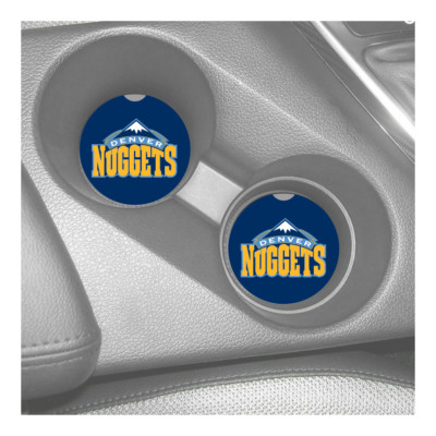 DENVER NUGGETS SANDSTONE CAR COASTERS ABSORBS SET (2) NBA BASKETBALL 