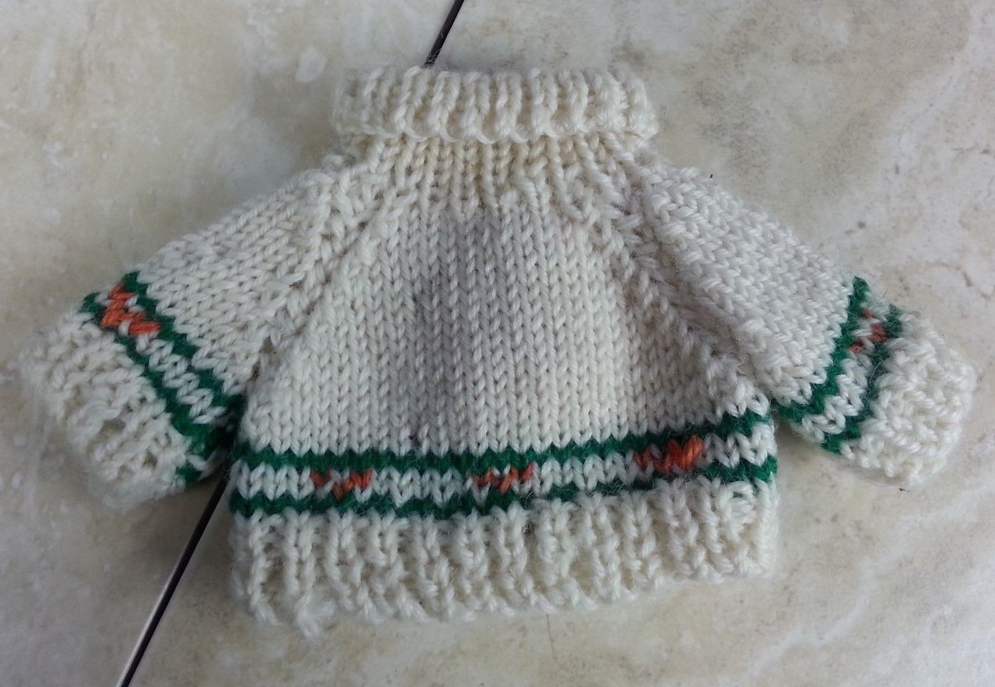 1990 Boyds Bear Collection Wool Sweater Easter Carrot Cream Orange Turtle Neck