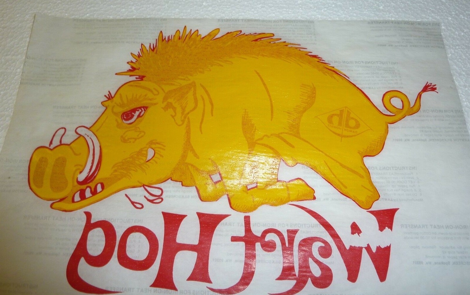 Vintage Damon Howatt Wart Hog Iron On Transfer