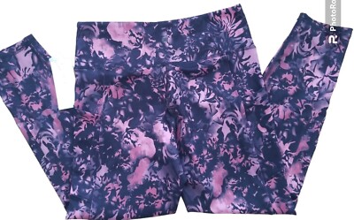 Womens Leggings Floral Print Balance Collection Heather Rose Whispy Small or Med