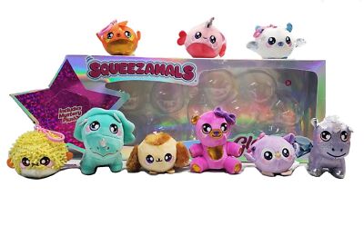 Squeezamals Gleam Collection 10Piece Diamond Stuffed Animals