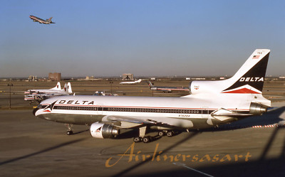 Delta Airlines Lockheed L-1011-500 N752DA at DFW April 1987  8''x12'' Color Print