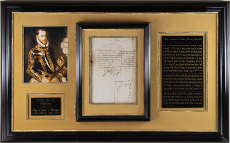 King Philip Ii (spain) - Manuscript Letter Signed 03/22/1578 With Co-signers
