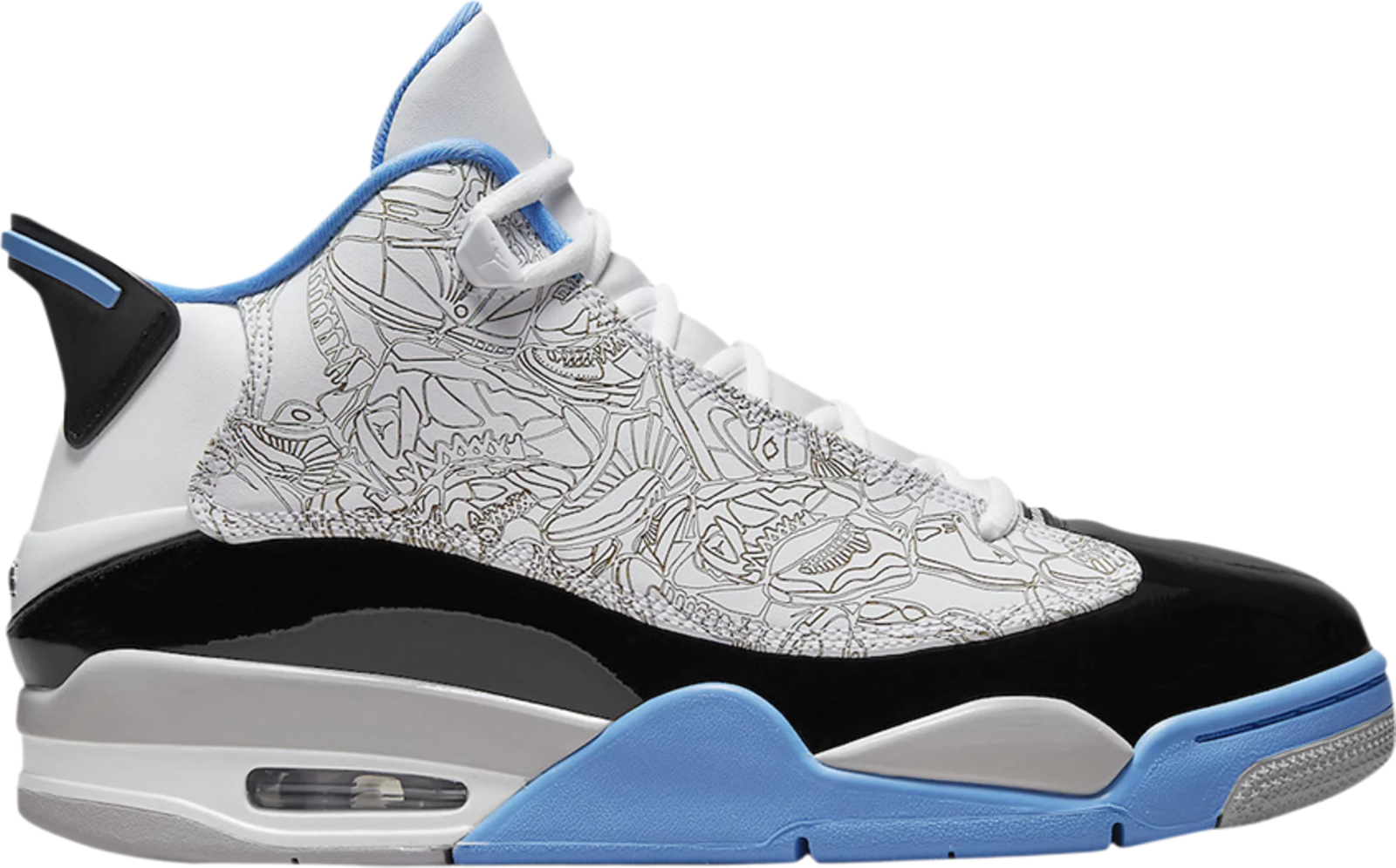 

Кроссовки Nike Air Jordan Dub Zero White Legend Blue Black 311046-114 мужские 8, Белый, Air Jordan Dub Zero