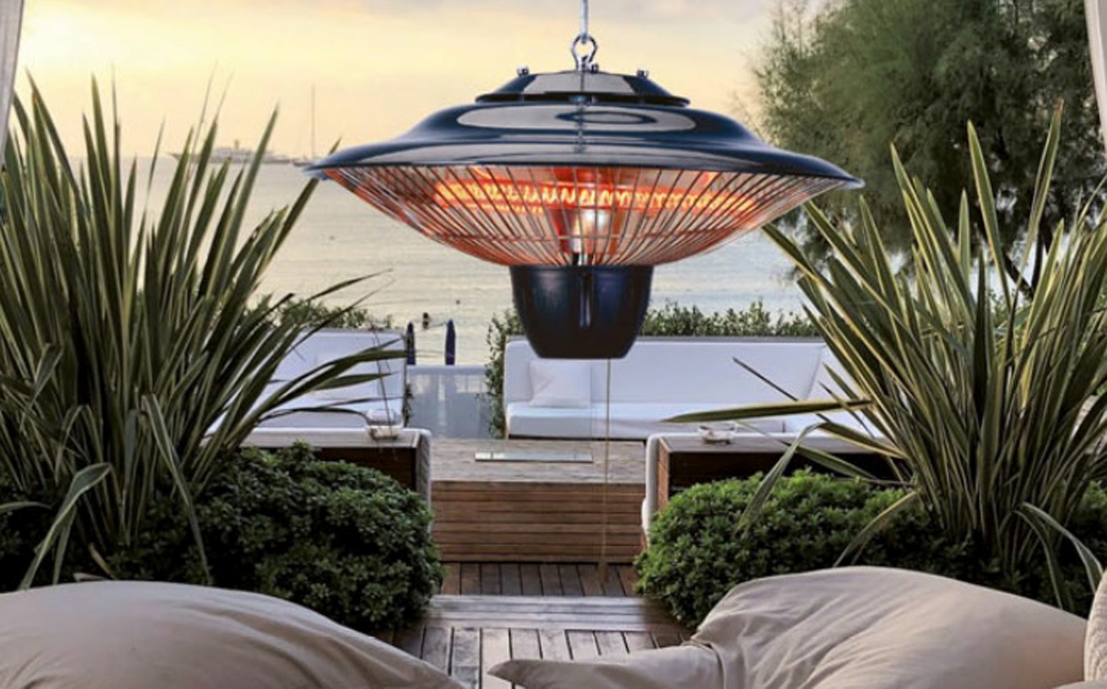 Decken-Heizstrahler 1500 W Elektro Heizpilz Infrarot Hängeheizstrahler Heizung