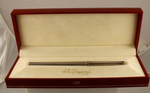 ESTATE FIND! Dupont Silver Plated Fountain Pen 18K nib NICE!  