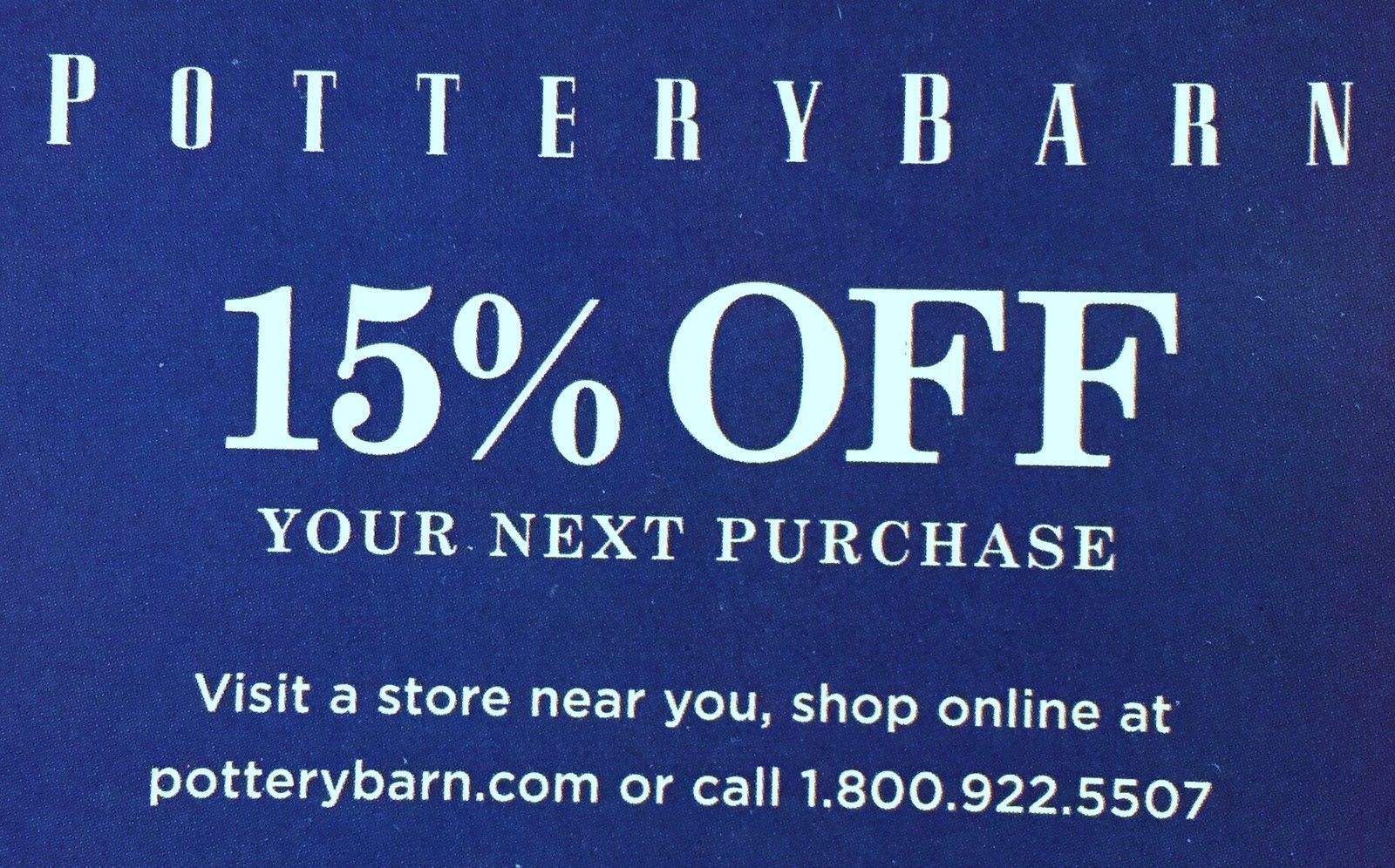 Pottery Barn Coupons For Sale Ebay