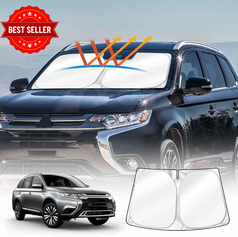 Windscreen Sun Shade Compatible with Mitsubishi Outlander 2012-2021 Foldable UV