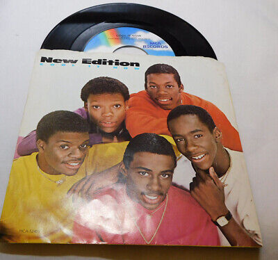 NEW EDITION COOL IT NOW BOTH SIDES PICTURE SLEEVE & 45 RPM RECORD 014
