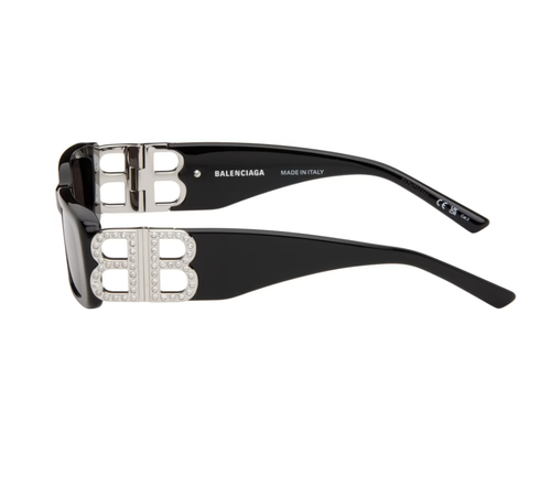BALENCIAGA BALENCIAGA BB0096S-017 BLACK SILVER SUNGLASSES