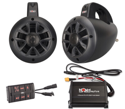 Noam NUTV4 - Marine Bluetooth Rzr Canam Atv Golf Cart Utv Speakers Stereo System