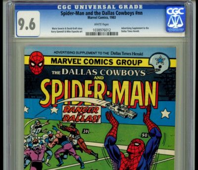 Spider-Man & The Dallas Cowboys CGC 9.6 White Pages 1983 Rare