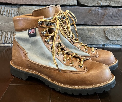 靴 Danner LT BECKET MINT Danner X Beckel Mint Canvas Leather Hiking Boots Women's 7