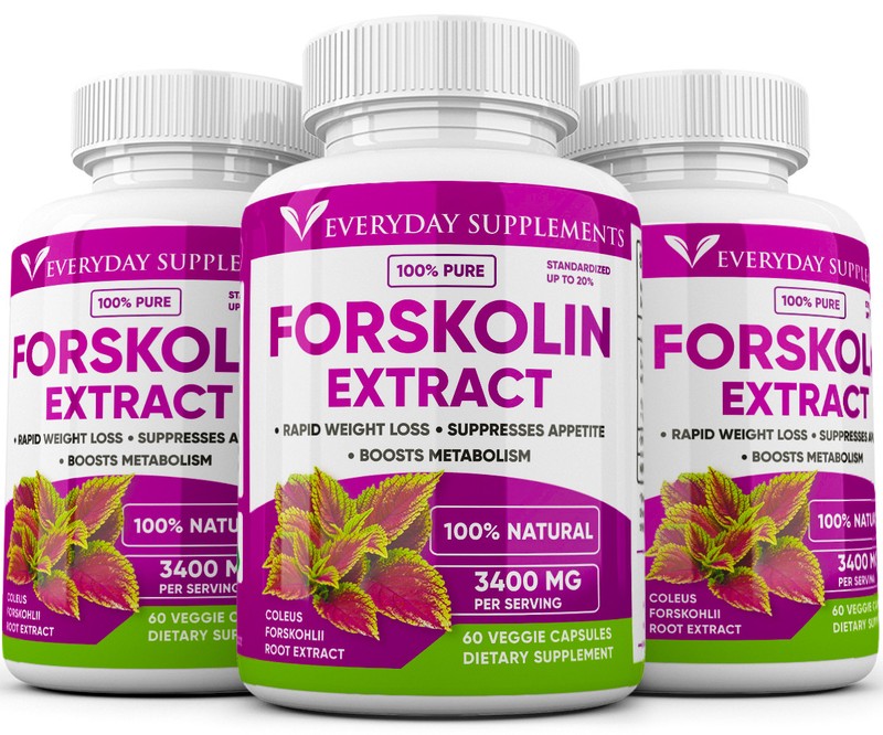 3 x Forskolin Maximum Strength 100% Pure 3400mg Rapid Results