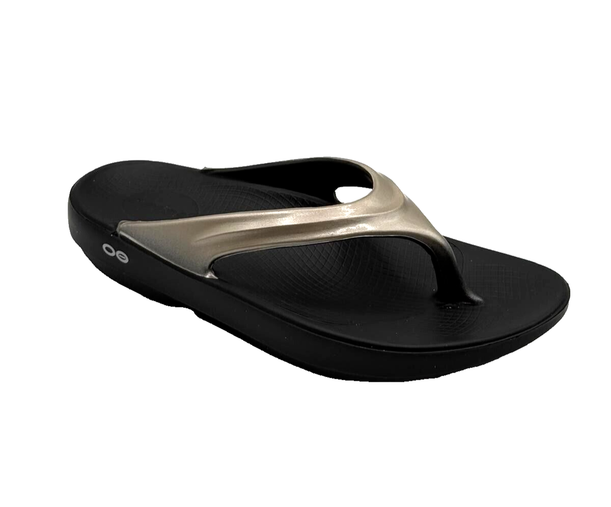 OOFOS Women's OOlala Sandal Black Latte - US Women's 7 EU 38