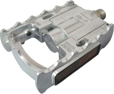 MKS Mikashima Pedals Made in Japan FD-7 Folding Pedals Left and Right Set Silver