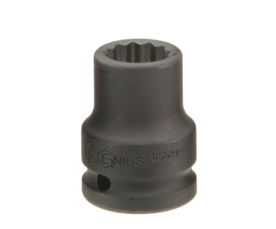 Genius Tools 1/2'' Dr. 14mm Thin Wall Impact Socket (12-Point) (CR-Mo) - 453814