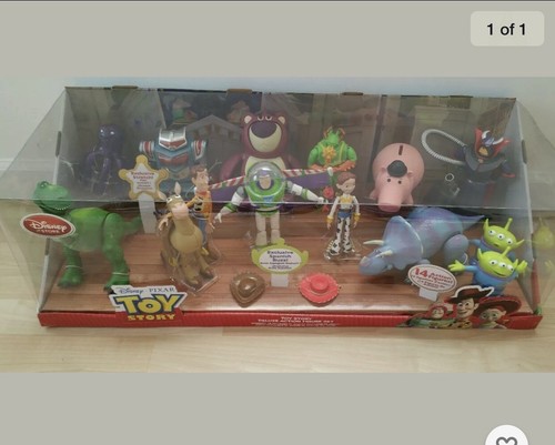 DISNEY TOY STORY DELUXE ACTION FIGURE 14 PIECE SET RARE