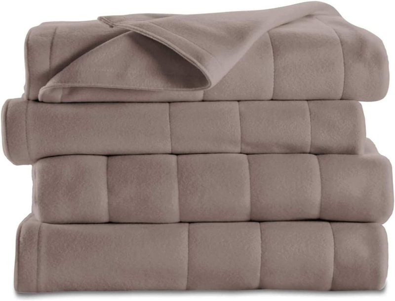 Sunbeam Royal Ultra Fleece Heated Electric Blanket King Size, 90" X 100", 12 Hea