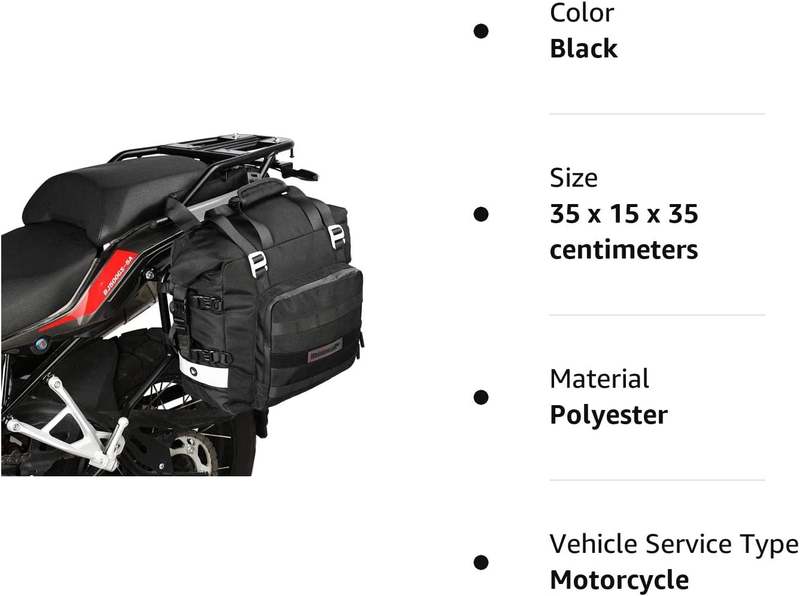 Motorcycle Saddlebag Waterproof Motor Luggage Pack Quick Release Motorbike Side