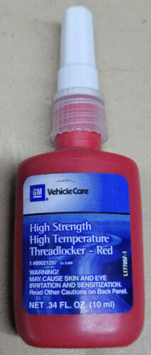 GM 89021297 High Strength High Temperature Threadlocker Red AV