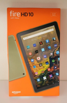 Fire HD 10 tablet, 10.1''1080p Full HD 32GB latest model (2021 release) Olive