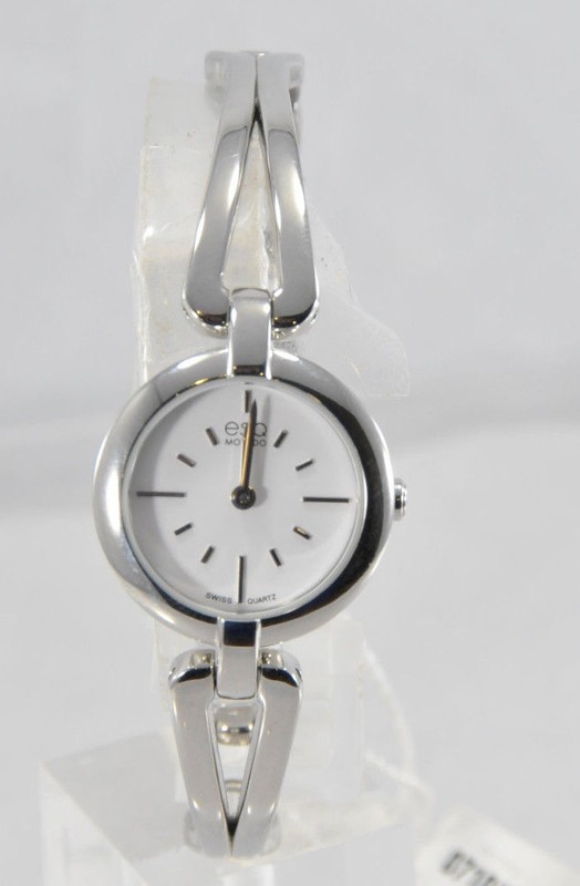Ladies Esq Movado 07101394 Corbel Stainless Steel Bangle White