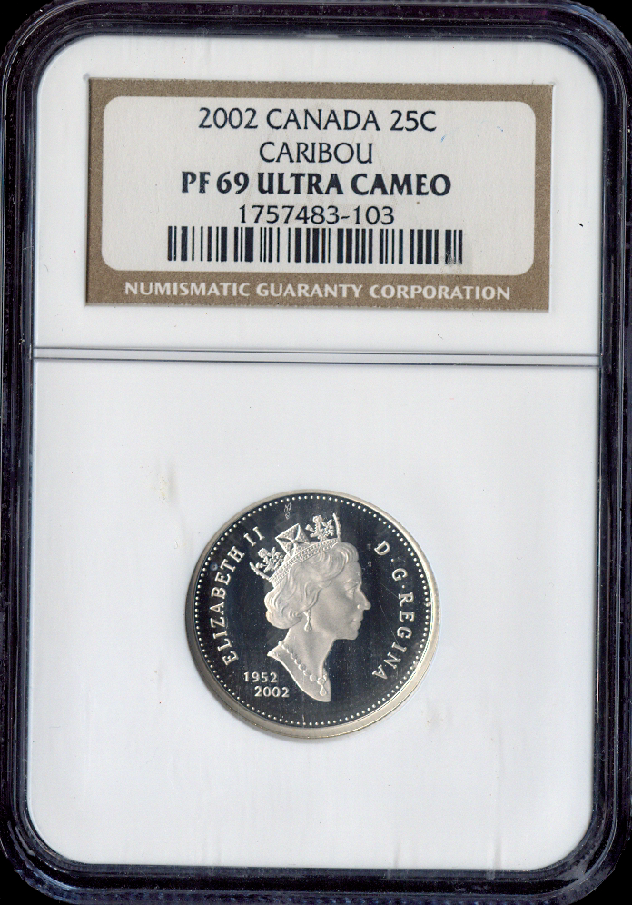2002 Canada 25 Cents 25C PF69 UCAM Quality