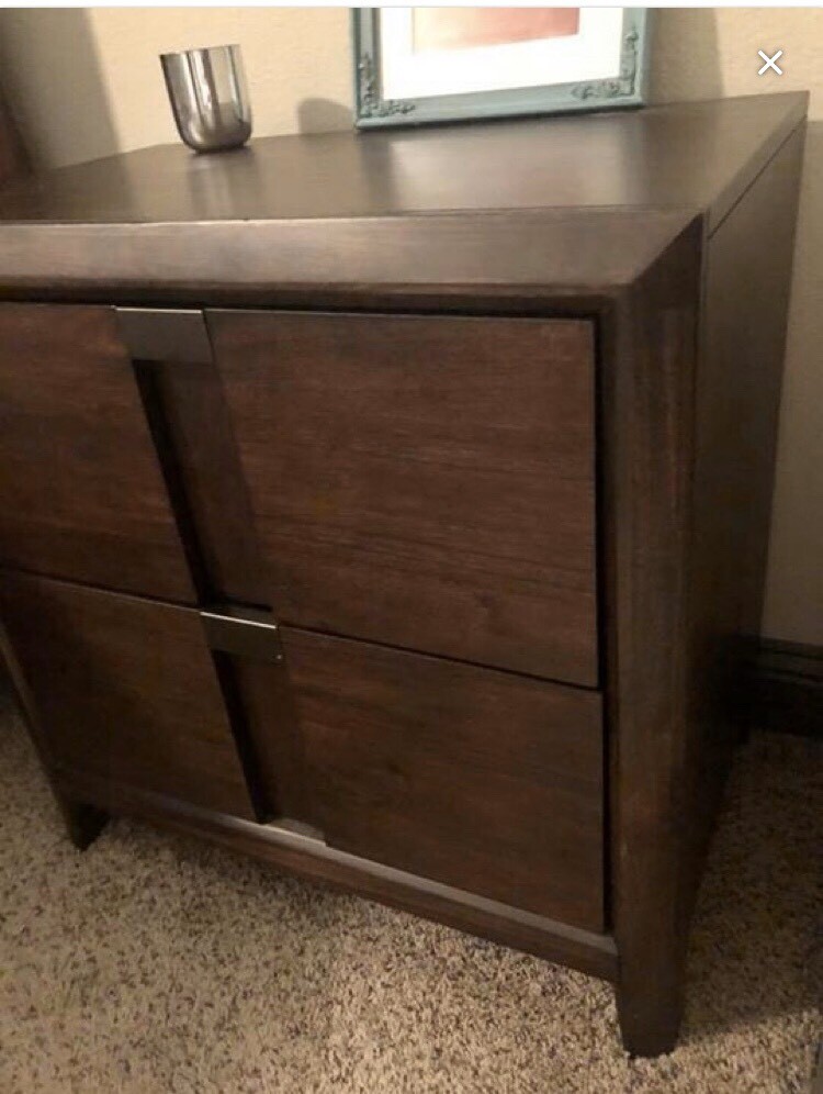 2 x Large matching solid wood, bedside tables in Bromley, London