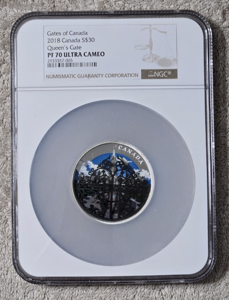 2018 CANADA $30 - QUEEN'S GATE PARLIAMENT HILL - NGC PF70 UC .999  SILVER COIN