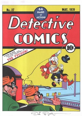 DON ROSA Parodie Druck / parody print DETECTIVE COMICS #27 SIGNIERT / signed