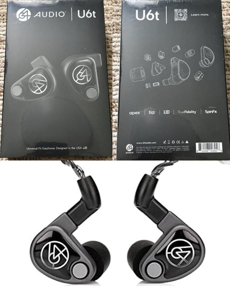 ⭐︎美品 64 AUDIO U6t ユニバーサルイヤホン 64 Audio U6t 6-driver Universal In-ear Monitors | Sweetwater
