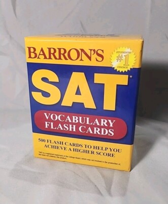 Barron's SAT Vocabulary 500 Flash Cards 2nd Edition (Missing Some Of 500)