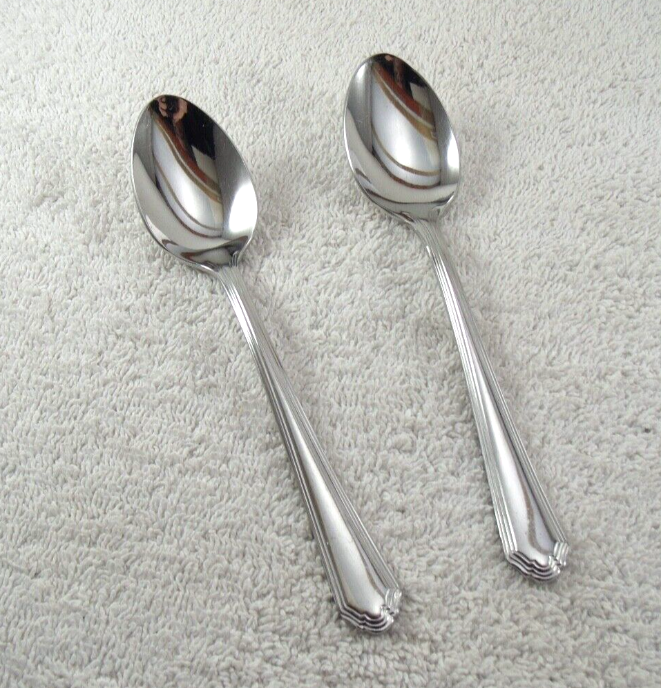 Archway Teaspoon Lot of 2 Lenox 18/10 Glossy Stainless Flatware