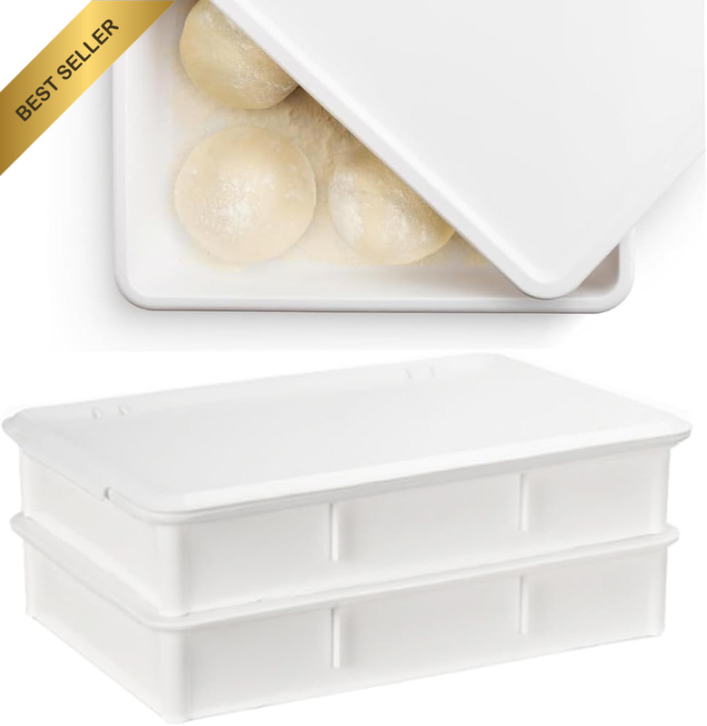Pizza Dough Proofing Box,2 Pack Pizza Proofing Box Set with Cover and Lid,Bpa Fr