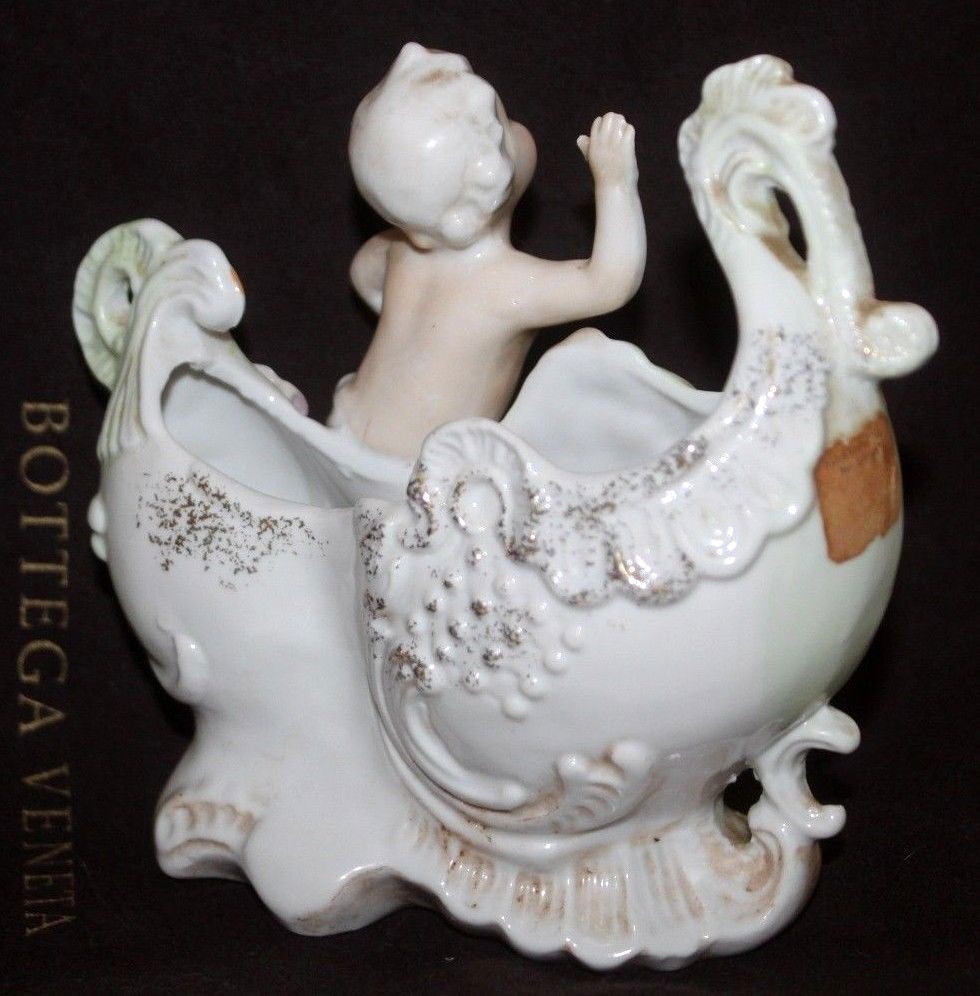 Chase Handpainted Made in Japan Cherub Putti Katz & Besthoff K&B Price Tags