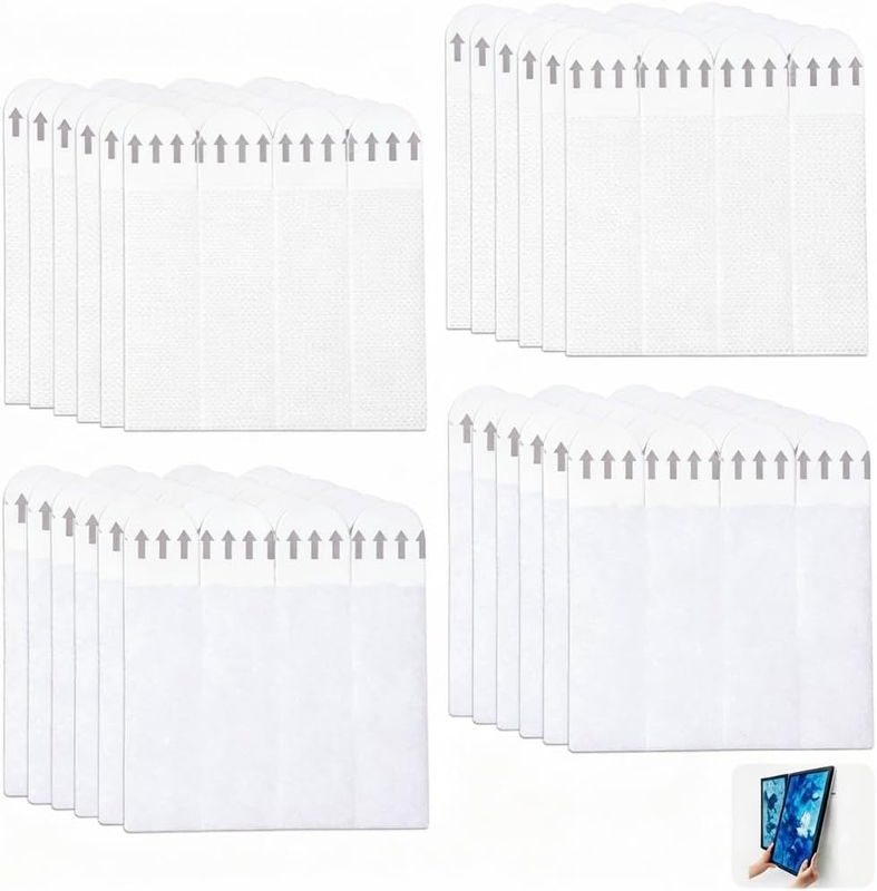 32 Pairs (64 Strips) Picture Hanging Strips, Heavy Duty Picture Hanging Kit for