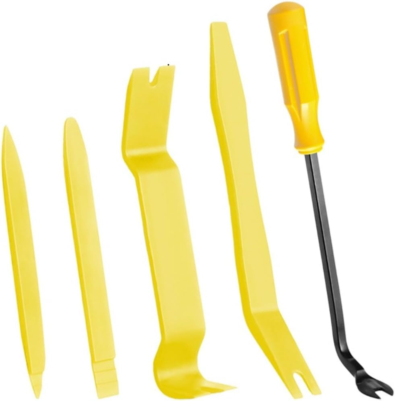 5Pcs Auto Trim Removal Tool Kit – Plastic Pry Bars for Door Panels, Dashboards,