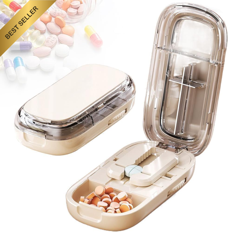 2026 Upgraded Portable Pill Cutter, Pill Splitter for Large Small Tiny Pills, 2