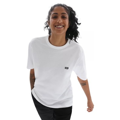 

Vans Off The Wall SS Lifestyle Футболка женская белая повседневная спортивная футболка Топ, Белый, Vans Off The Wall SS Lifestyle T-Shirt