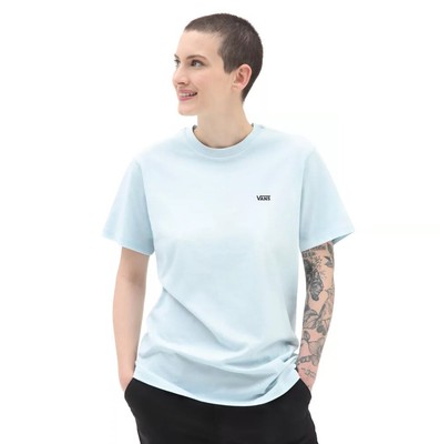 

Футболка Vans Left Chest Logo SS Lifestyle женская нежная синяя повседневная футболка, Синий, Vans Left Chest Logo SS Lifestyle T-Shirt