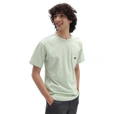 

Футболка Vans Off The Wall Graphic Pocket SS Lifestyle Мужская зеленая футболка цвета селадона, Зеленый, Vans Off The Wall Graphic Pocket SS Lifestyle T-Shirt