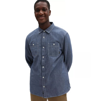 

Vans Carlow LS Lifestyle Рубашка Мужское платье синее, Синий, Vans Carlow LS Lifestyle Shirt