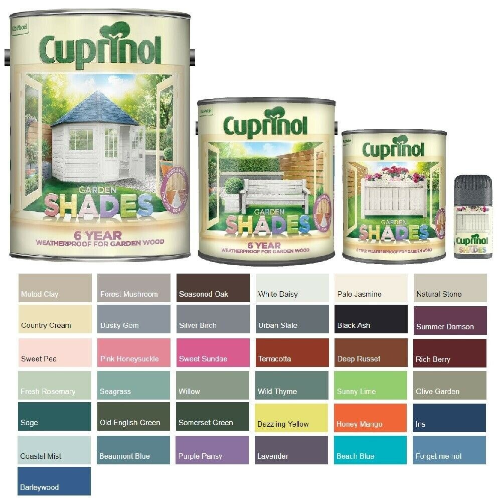 Cuprinol Garden Shades Fence Paint in Various Colours & Sizes | in