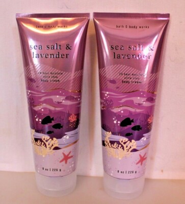 Bath & Body Works Sea Salt & Lavender Ultra Shea 24 Hr. Moisture Body Cream X2